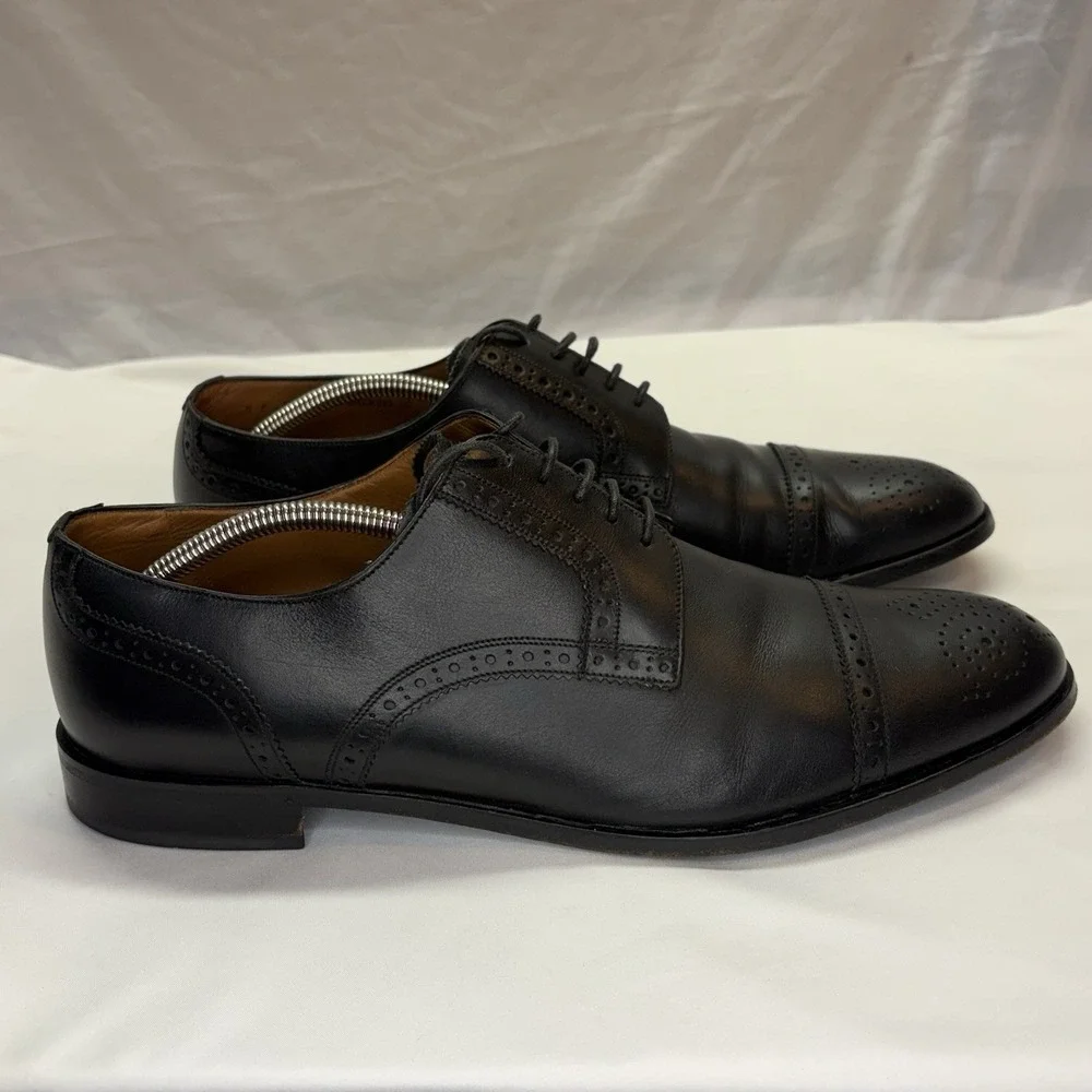 BALLY OF SWITZERLAND Brooking Oxfords Mens US 12 3E Extra Wide Dress Shoes Black